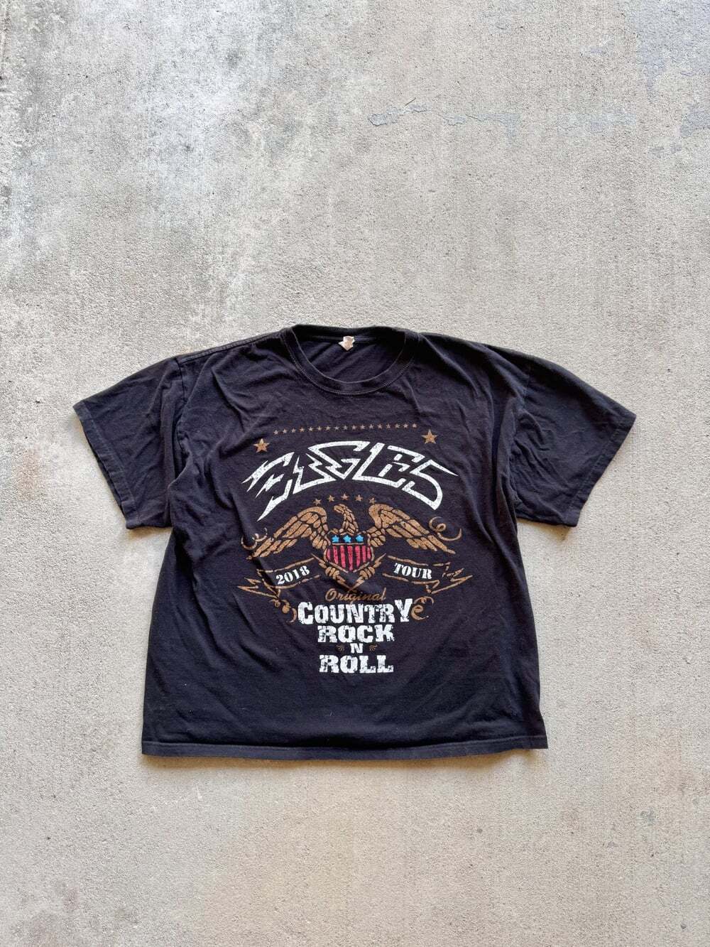 2018 THE EAGLES North American Country Rock N Roll Black T-Shirt, Size XL